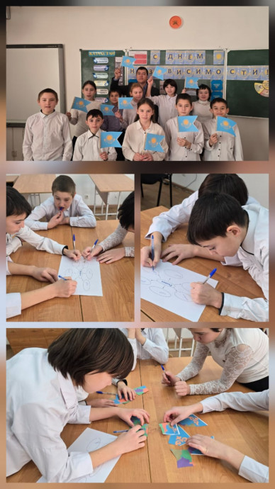 в 6 &laquo;Б&raquo; классе состоялся классный час на тему  &laquo;Моя Родина &mdash; Казахстан&raquo;.